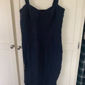 Navy DvF bustier dress